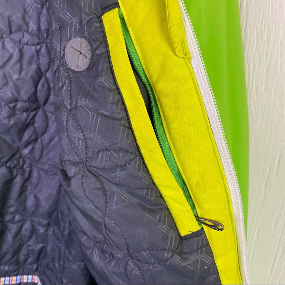 Scott Outerwear Women's Bright Green Hooded Full Zip Ski Snow Jacket Size 2 - Picture 12 of 12